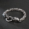 Dual Skull Stainless Steel Heavy Bracelet